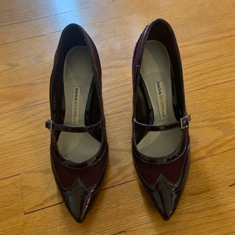 Dana Buchman Maroon Mary Janes